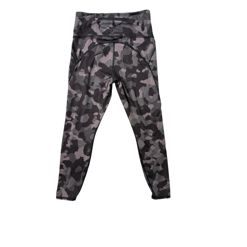 Athleta Leggings Womens Small Gray Camo Elation 7/8 Tight High Rise Yoga Gym